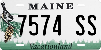 ME license plate 7574SS