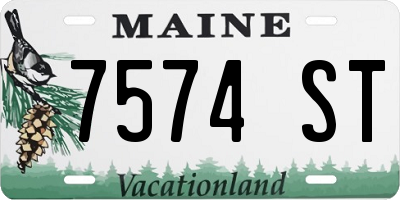 ME license plate 7574ST