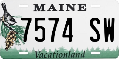 ME license plate 7574SW