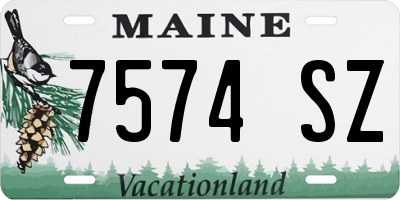 ME license plate 7574SZ