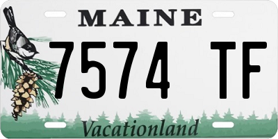 ME license plate 7574TF