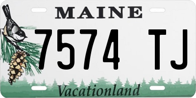 ME license plate 7574TJ