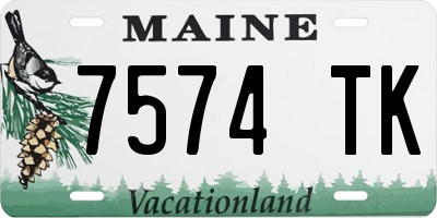 ME license plate 7574TK