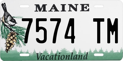 ME license plate 7574TM