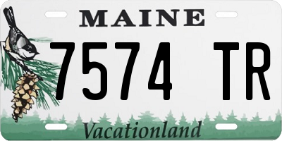 ME license plate 7574TR