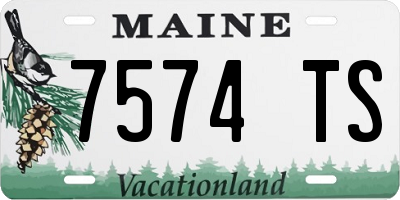 ME license plate 7574TS