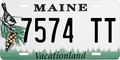 ME license plate 7574TT