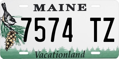 ME license plate 7574TZ