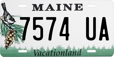 ME license plate 7574UA