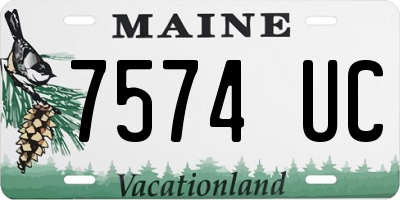 ME license plate 7574UC