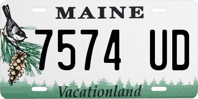 ME license plate 7574UD