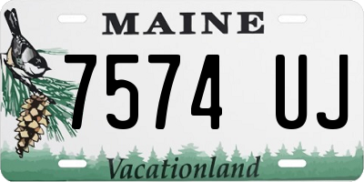 ME license plate 7574UJ