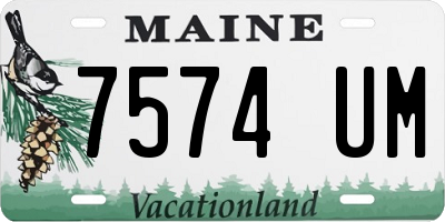 ME license plate 7574UM