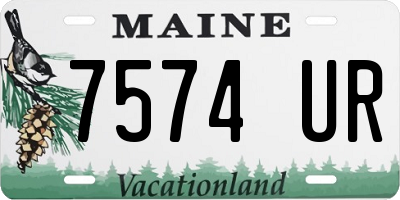 ME license plate 7574UR