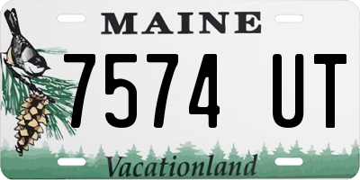 ME license plate 7574UT