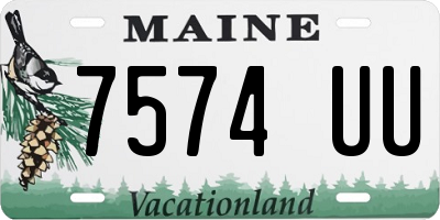 ME license plate 7574UU