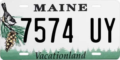 ME license plate 7574UY