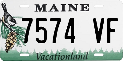 ME license plate 7574VF