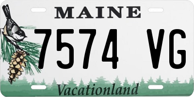 ME license plate 7574VG