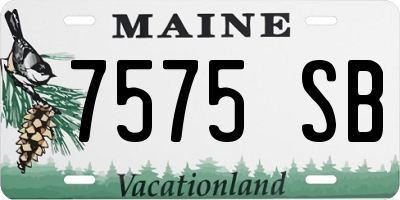 ME license plate 7575SB