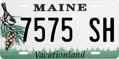 ME license plate 7575SH