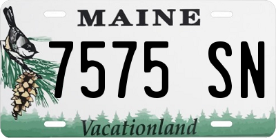 ME license plate 7575SN