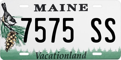 ME license plate 7575SS
