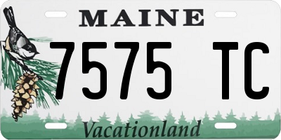 ME license plate 7575TC