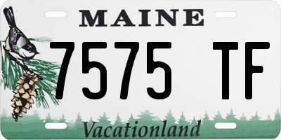 ME license plate 7575TF