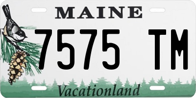 ME license plate 7575TM