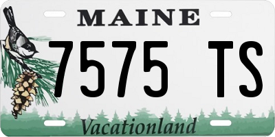 ME license plate 7575TS