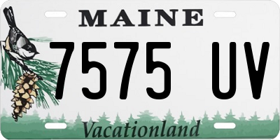 ME license plate 7575UV