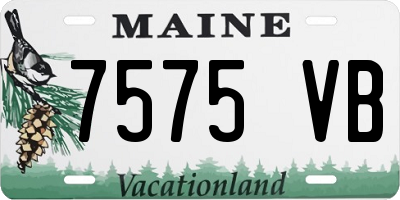 ME license plate 7575VB