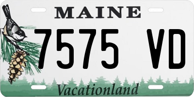 ME license plate 7575VD