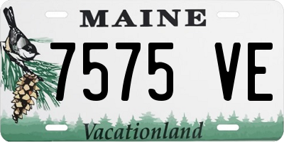 ME license plate 7575VE