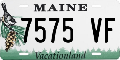 ME license plate 7575VF