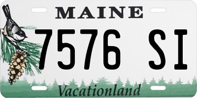 ME license plate 7576SI