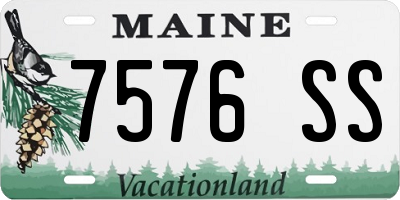 ME license plate 7576SS