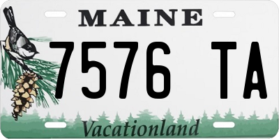 ME license plate 7576TA