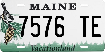 ME license plate 7576TE
