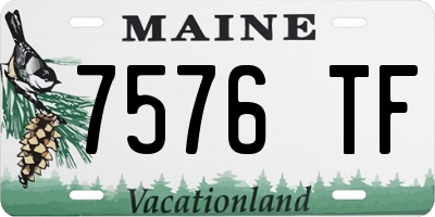 ME license plate 7576TF