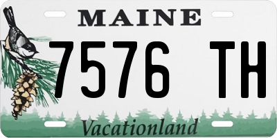 ME license plate 7576TH