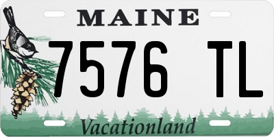 ME license plate 7576TL