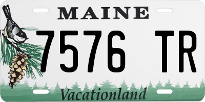 ME license plate 7576TR