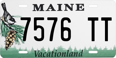 ME license plate 7576TT
