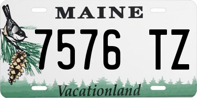 ME license plate 7576TZ