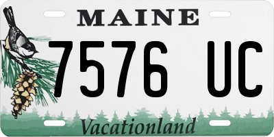 ME license plate 7576UC