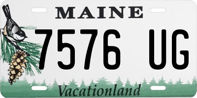 ME license plate 7576UG