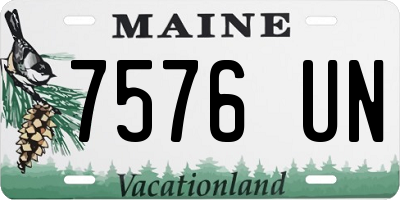 ME license plate 7576UN