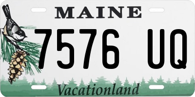 ME license plate 7576UQ